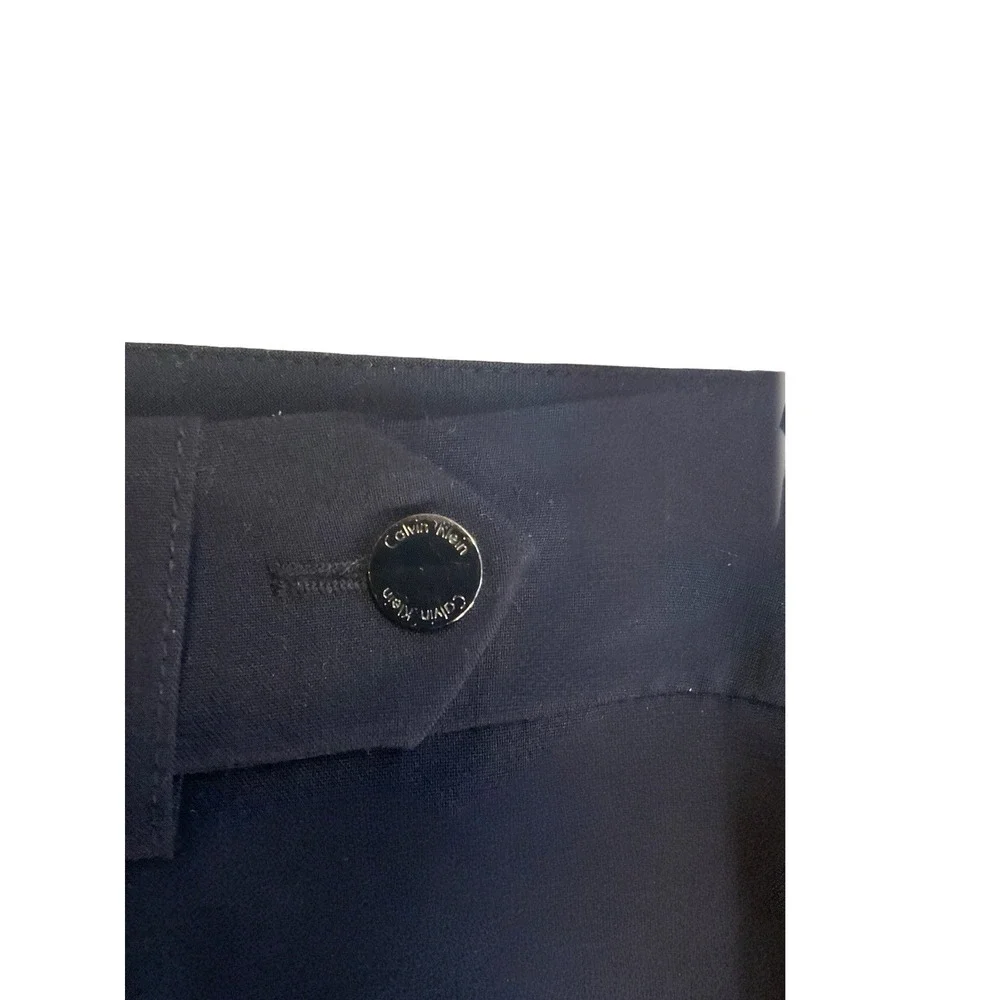 Calvin Klein Black Wide Leg Dress Pants Polyester Rayon Spandex Women Size‎ 4